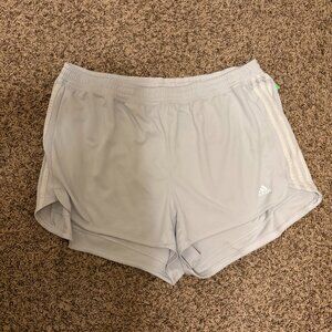 Adidas Athletic Shorts Size 3X Light Purple with White Stripes Elastic Waistband